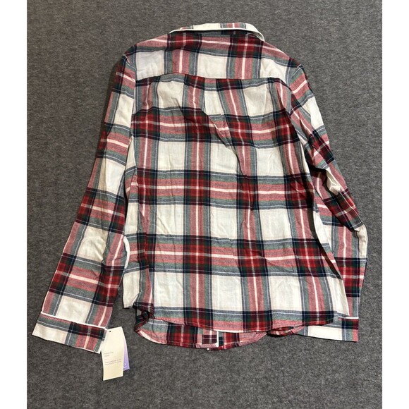 Stars Above Women’s Top Sleepwear Long Sleeve Plaid Red Medium - Picture 6 of 6